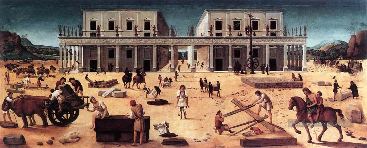 La construction d’un palais 1515 Renaissance Piero di Cosimo Peintures à l'huile